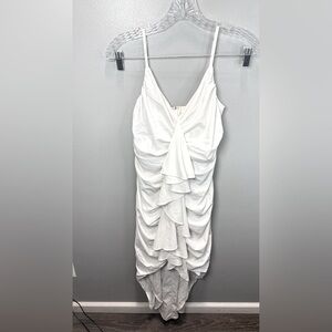 Abercrombie & Fitch Women’s White Draped Ruched Dress Size Small‎
